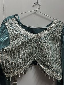 Teal Embellished Lehenga Choli Set