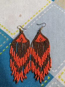 Beaded Fringe Drop Earrings