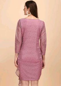 Sparkly Pink Wrap Dress