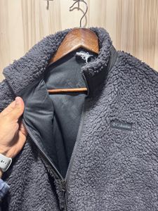 Columbia Grey Full Zip Sherpa Fleece