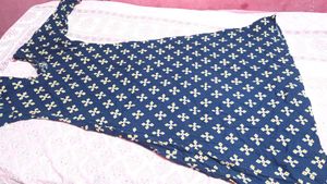 Navy Blue Printed Kurta