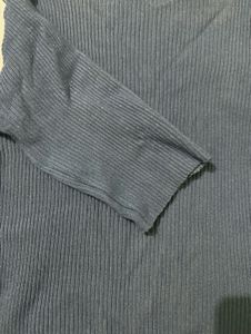 Ribbed Blue Top