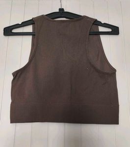 Garage Ribbed V-Neck Crop Top