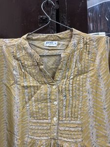 Stylish Yellow Printed Kurti