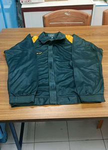 Men's Dark Green &amp; Yellow Track Jacket