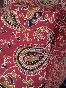 Maroon Paisley Print Sleeveless Blouse