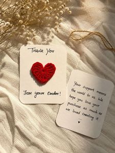 Handmade Crocheted Heart Card(50)