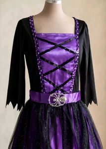 Purple-Black Witch Queen Gown 🖤💜👑