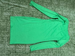Lime Green Ribbed Bodycon Dress