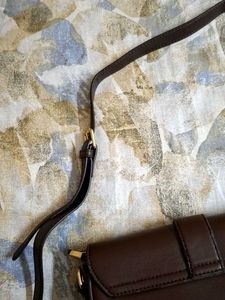Dark Chocolate Imported Leather Sling