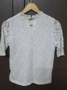 Off White NET TOP