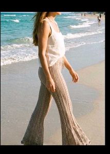 Boho Crochet Bell Bottom Pants