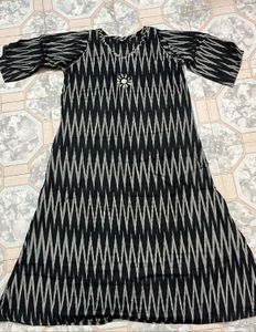 Black & White Ikat Kurta