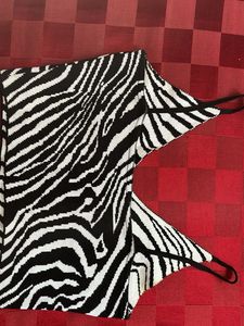 Zebra Print Knit Cami Top urbanic