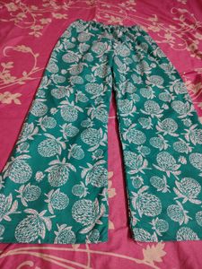 Retro Floral Wide-Leg Pants