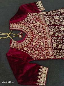 Royal Velvet Embroidered Festival Gown