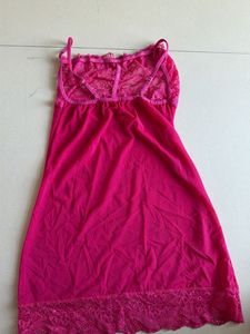 Lace Trim Mesh Cami Dress