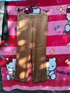 Brown Wide Leg Fromal trousers