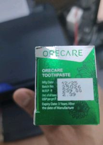 Orecare Non-Fluoridated Toothpaste