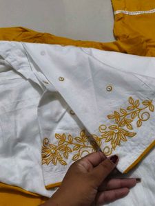 Embroidered Yellow Kurta Set with Dupatta