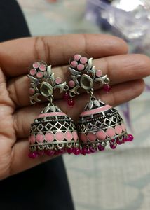 Voylla Artificial Silver Colour Earrings