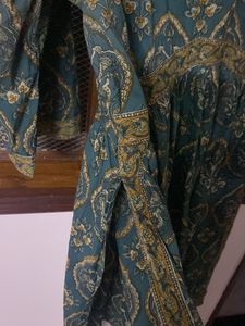 Teal Ethnic Kurta Set with Print