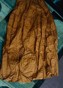 Boho Brown Tiered Maxi Skirt