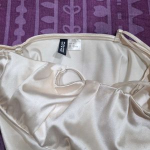Satin Ruched Crop Top