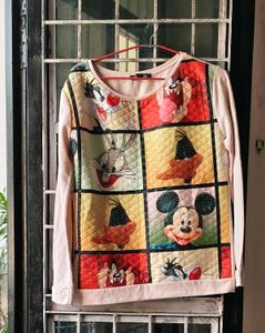 Combo Of Beautiful Jeans With Cute Micky Mouse Top