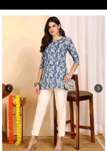 Stylish Printed Blue Kurta for Women