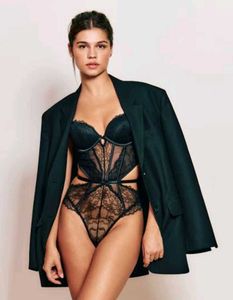 Elegant Black Lace Bodysuit