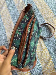 Stylish Green Ikat Crossbody Bag