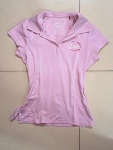 Pink y2k Polo Shirt