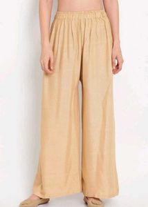 Elegant Beige Palazzo Pants