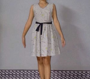 Charming Geometric Print Mini Dress