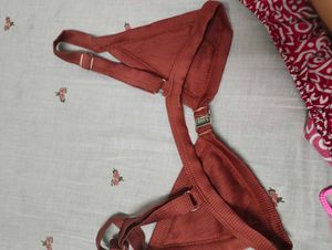 Rust Ribbed Bralette