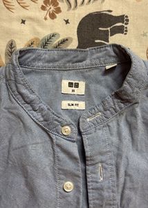 Uniqlo Slim Fit Band Collar Shirt