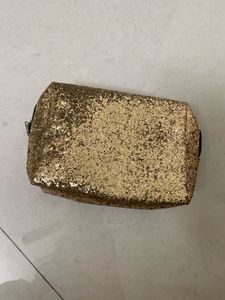 Sparkly Gold Pouch Bag