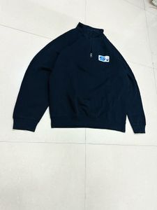 Navy Blue Quarter Zip Sweatshirt 🇺🇸
