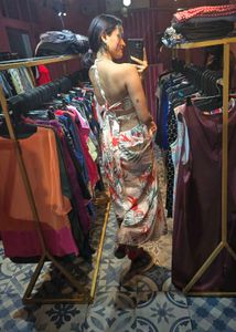 Stunning Tropical Print Maxi Dress