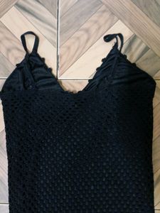 CROCHET DRESS WITH BEAD WORK