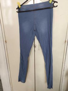 Blue Denim Look Leggings