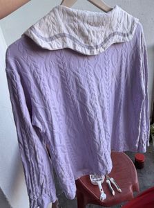 Cute Purple "Lucky Girl" Pajama Top