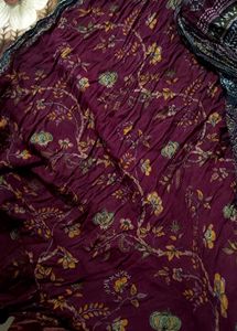 Beautiful mul cottan Purple Floral Saree