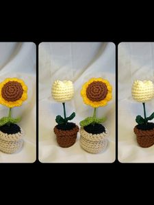 Crocheted Potted Flowers
