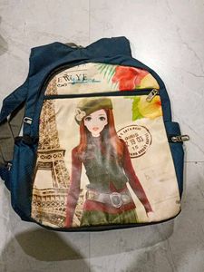 Stylish Girl Print Backpack