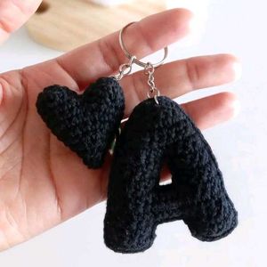Handmade Crochet Letter A Keychain