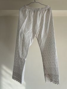 Chikankari Hand Embroidered Straight Bottom