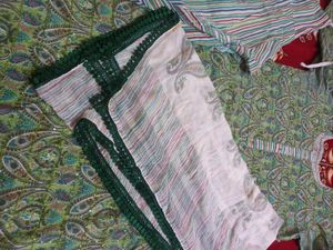 Green Paisley Print Kurta Set with Dupatta