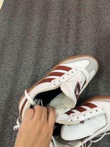 Adidas White &amp; Maroon Sneakers